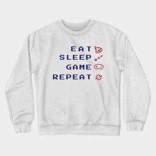 Eat Sleep Game Repeat Crewneck Sweatshirt